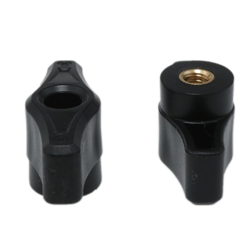 yukata 6 PCS Black Thru Knobs Plastic and Stainless Steel 1/4inch knobs Wing nut knob Clamping Nuts Threaded knob t Track Accessories for lathes, Machinery, Instrumentation - Image 3